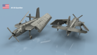 Grumman AF-3 S Guardian folded wings - 3D printing (1 plane) - Image 1