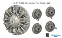 Boeing B-17 G / Mk.III Flying Fortress - Engine Set 3D-printed (for Airfix kits)